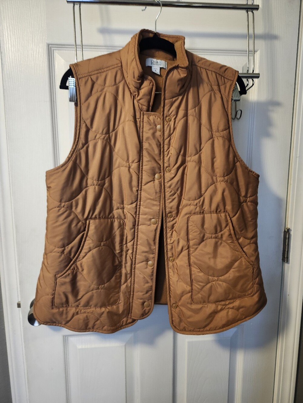 Quilted Tan- Gold Womens Vest